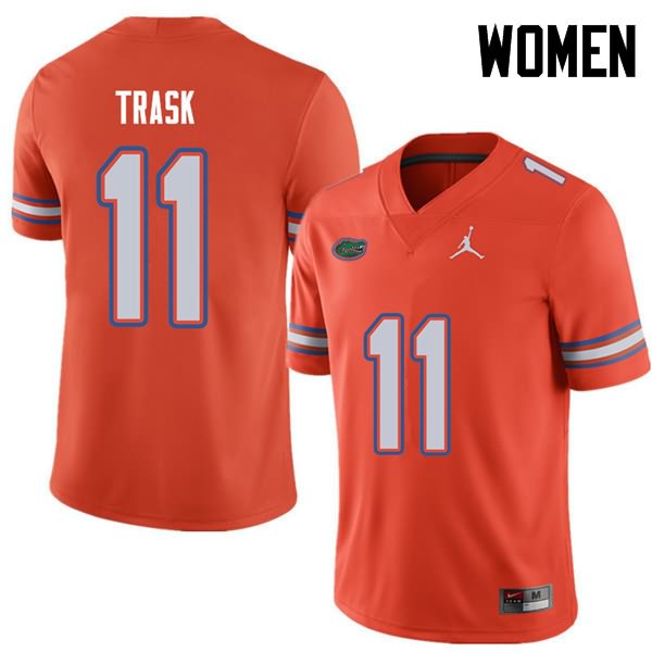 Women's NCAA Florida Gators Kyle Trask #11 Stitched Authentic Jordan Brand Orange College Football Jersey ORO0865TW